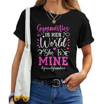 Proud Grandma Of A Gymnast Grandma Gymnastics Grandma Women T-shirt - Thegiftio UK