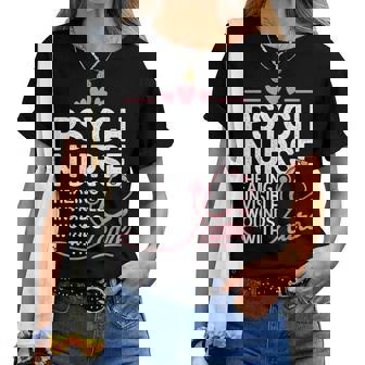 Psych Nurse Mental Health Psychiatric Nursing Appreciation レディースTシャツ - Kawaiitshirt