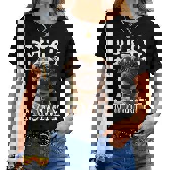 Pug Mommyパグ・マミー パグ・マム 犬のママ 母の日 パグ・ママ レディースTシャツ - Kawaiitshirt