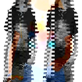 Pyrotechnics パイロマニック花火 パイロ爆発ロケット レディースTシャツ - Kawaiitshirt