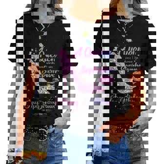 A Queen Was Born In September Happy Birthday To Me Women T-shirt | Mazezy