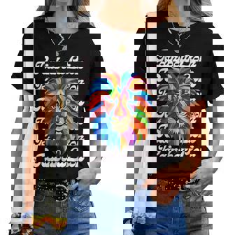 Rainbow Lion かっこいい おしゃれ ロゴ レディースTシャツ - Kawaiitshirt