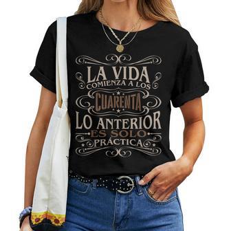 Regalo Para 40 Años Hombre Cumpleano Feliz Cuarenta Camiseta de mujer - Regaloses