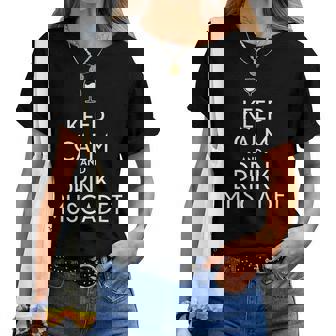 Restez Calme Et Buvez Du Muscadet French Wine Lover T-shirt femme - Cadeauxyz