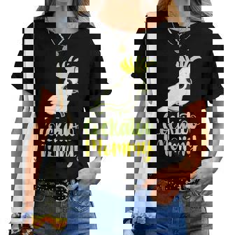 Retro Cockatoo Mother Mom Cockatoo Mommy Cockatiel レディースTシャツ - Kawaiitshirt