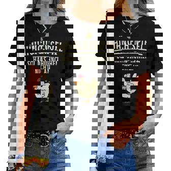 Schau Das Hühnchen Nicht An Huhnspiel Chicken Game Lustiges T-shirt Frauen - Geschenkecke