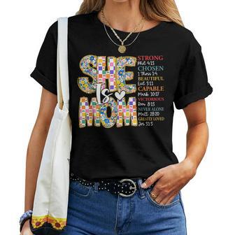She Is Mom Strong Chosen Beautiful Floral Women T-shirt - Thegiftio UK