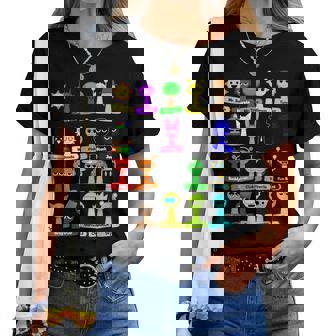 Sprunki All Here With Names For Boys And Girls Birthday レディースTシャツ - Kawaiitshirt