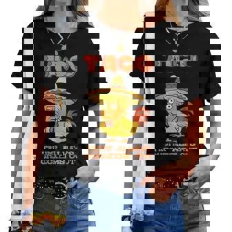 Taco Trump Always Chickens Out レディースTシャツ - Kawaiitshirt