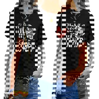 That's My Bubba Football Sister Of A Football Player Women T-shirt | Mazezy