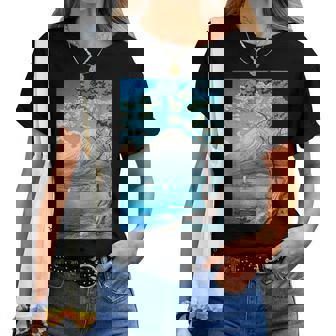 Ukiyo-E Monte Fuji Pintura Japonesa Impresión Obra Maestra Pintura Artística Hombres Es Ropa Divertida Arte Regalo Divertido Camiseta de mujer - Regaloses