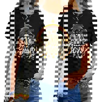 Vintagetay A Groovy 60S 70S Peace Positive Mind ヒッピー レディースTシャツ - Kawaiitshirt