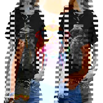 Walrus Dad Mom クールサングラス セイウチ レディースTシャツ - Kawaiitshirt