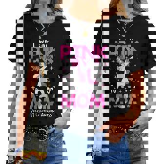 I Wear Pink For My Mom Breast Cancer Awarenessupport レディースTシャツ - Kawaiitshirt