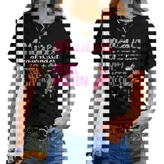 Women's Girls No Matter What Happens Keep Pegel Flamingoauf With-Neck T-shirt Frauen - Seseable