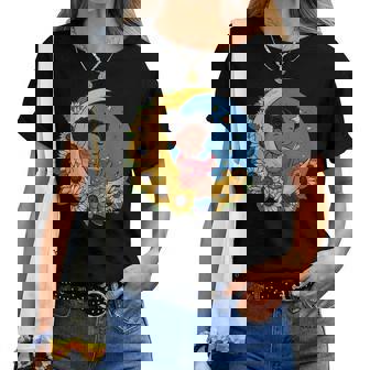 かわいいトップアフリカ系アメリカ人の黒人の女の子 レディースTシャツ - Kawaiitshirt