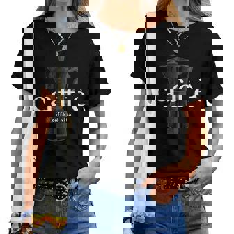 イタリアンカフェ Il Caffè Èita Coffee Is Life バリスタラテ 2 レディースTシャツ - Kawaiitshirt