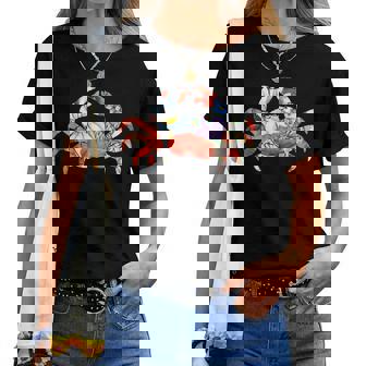 カニの花のグラフィック。 レディースTシャツ - Kawaiitshirt