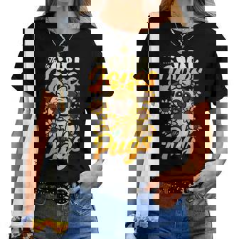 ガールズパグ犬愛好家 This Girl Loves Pugs レディースTシャツ - Kawaiitshirt