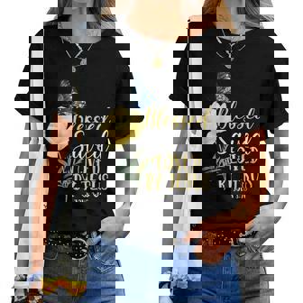 キリスト教聖書の言葉 蝶 バラの花 ヨハネ3 レディースTシャツ - Kawaiitshirt