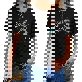 キンドレッドスピリッツ 赤髪三つ編みの女の子 レディースTシャツ - Kawaiitshirt