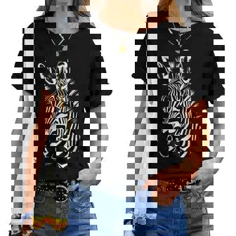 グラフィック ワイルド ゼブラ グラフィック メンズ レディース 男の子 女の子 レディースTシャツ - Kawaiitshirt