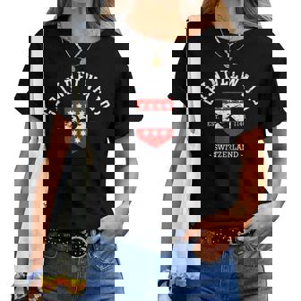 グリンデルヴァルト スイス 女の子 旅行 バケーション 旅行 お土産 レディースTシャツ - Kawaiitshirt