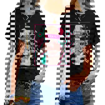 スケベなアニメの女の子 レディースTシャツ - Kawaiitshirt