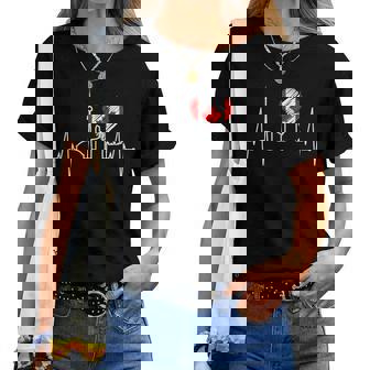 トロント スカイライン ハートビート カナダ国旗 男性用 女性用 カナダ レディースTシャツ - Kawaiitshirt