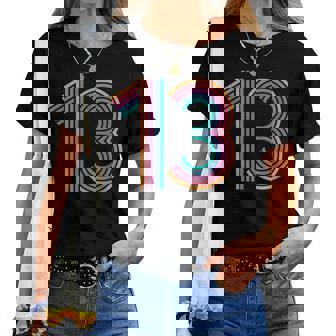 ナンバー13 13周年 男の子 女の子 13歳の誕生日 レディースTシャツ - Kawaiitshirt