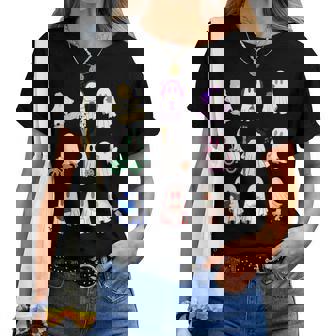 ハロウィンカラフルスペクタクル：9のお化けの魔法の夜 For And Men レディースTシャツ - Kawaiitshirt