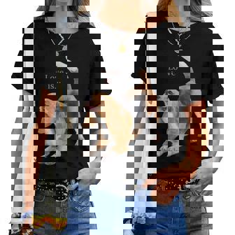 ビーグルシャツ ビーグルtシャツ Love Is Dog Mom Dad 子犬 ペット キュート レディースTシャツ - Kawaiitshirt