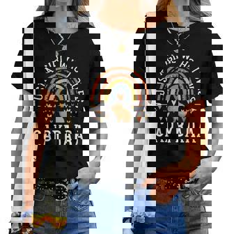 レインボー カピバラシャツ ガールズ Just A Girl Who Loves Capybara レディースTシャツ - Kawaiitshirt