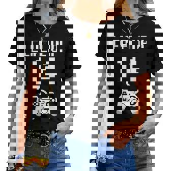 レベルアップ 14歳 誕生日プレゼント 男の子 女の子 レディースTシャツ - Kawaiitshirt