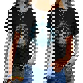 仏 瞑想 チャクラ 蓮の花 仏教 ヨガ レディースTシャツ - Kawaiitshirt