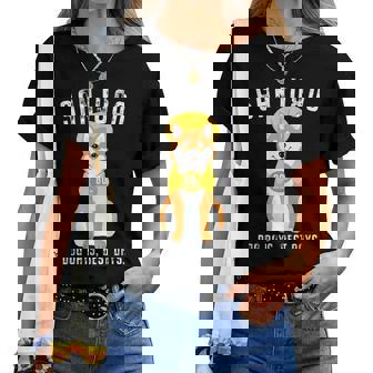 傘寿祝い 犬 柴犬 ちゃんちゃんこ 男性 女性 犬好き 80歳 Dog Days Best Days レディースTシャツ - Kawaiitshirt