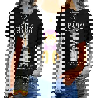 卒寿祝い 犬 柴犬 ちゃんちゃんこ 男性 女性 犬好き 90歳 Dog Days Best Days レディースTシャツ - Kawaiitshirt