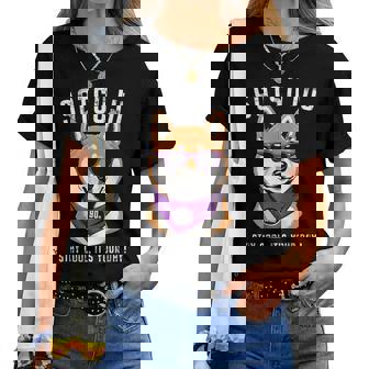 卒寿祝い 犬 柴犬 サングラス 父 男性 女性 母 犬好き 卒寿 お祝い 90歳 おもしろ おもろい レディースTシャツ - Kawaiitshirt