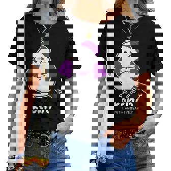 古希祝い シマエナガ 鳥 北海道 男性 父 女性 母 ちゃんちゃんこ 古希お祝い 70歳 かわいい レディースTシャツ - Kawaiitshirt