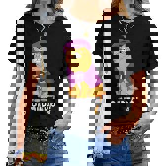 喜寿祝い 猫 ねこ ちゃんちゃんこ 男性 女性 猫好き 喜寿 お祝い 77歳 かわいい おもしろ オレンジ猫 レディースTシャツ - Kawaiitshirt