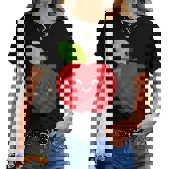 子供、女性、男性向けのミニマルな甘いリンゴ レディースTシャツ - Kawaiitshirt