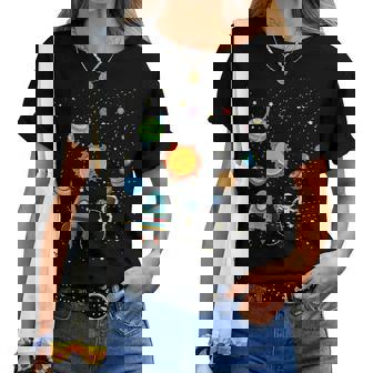 宇宙 惑星 太陽系 宇宙飛行士 オタク キッズ 男の子 女の子 レディースTシャツ - Kawaiitshirt