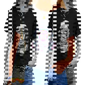 宇宙飛行士 猿 やってる 猿 惑星 科学 ギャグ 女性 男性 レディースTシャツ - Kawaiitshirt