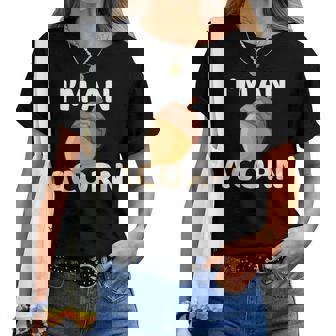 感謝祭 秋 どんぐり コスチューム Happy Falleason ギフト レディースTシャツ - Kawaiitshirt