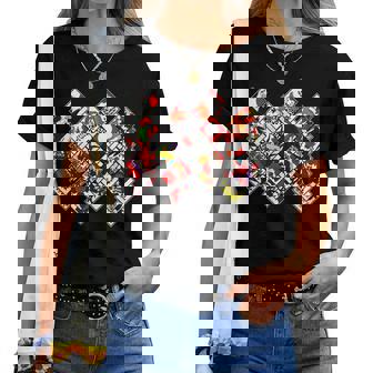 日本の伝統工芸品 花札 男性 女性 レディースTシャツ - Kawaiitshirt