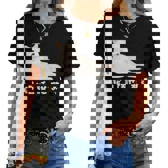 猫と話せます 白猫 しろねこ ネコ おもしろ 面白い かわいい 猫飼い 猫好き 男性 女性 レディースTシャツ - Kawaiitshirt