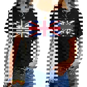 素晴 イギリス国旗 British Flag ユニオンジャック 旗 男性用、女性用 レディースTシャツ - Kawaiitshirt