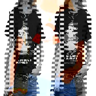 還暦祝い シマエナガ 鳥 北海道 男性 父 女性 母 ちゃんちゃんこ 還暦お祝い 60歳 かわいい レディースTシャツ - Kawaiitshirt