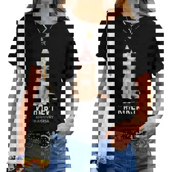 還暦祝い 猫好き 男性 女性 還暦 お祝い 60歳 かわいい ねこ おしゃれ 猫 赤色 レディースTシャツ - Kawaiitshirt