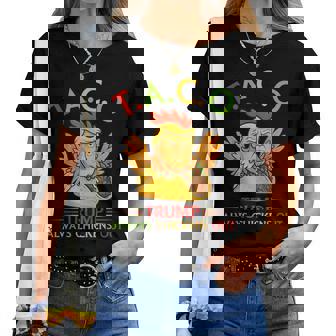 面白い トランプ タコス トランプ Always Chickens Out レディースTシャツ - Kawaiitshirt